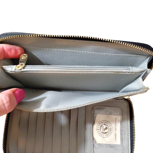 Spartina 449 Leather Wristlet Pearl Diver Wallet - Picture 10 of 15